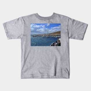 Fornells harbour Kids T-Shirt